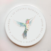 Aquarel Kolibrie Rouwherdenking  Ronde Sticker