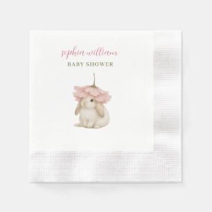 Aquarel Konijn Baby Shower Uitnodiging Servet