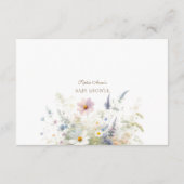 Aquarel Konijneneieren Wildbloemen Boeken voor Bab Informatiekaartje (Achterkant)