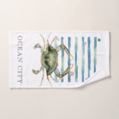 AQUAREL KRAb, STRANDSTAD, OCEAANSTAD Handdoek (Handdoek)