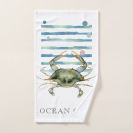 AQUAREL KRAb, STRANDSTAD, OCEAANSTAD Handdoek