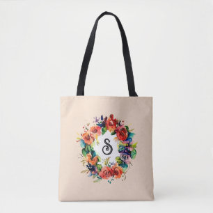 Aquarel krans tote bag