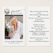 Aquarel Kruis Foto Herdenkings Gebedskaart Visitekaartje (Voorkant /achterkant)