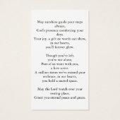 Aquarel Kruis Foto Herdenkings Gebedskaart Visitekaartje (Achterkant)