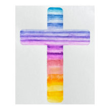 Aquarel Kruis/ Kruis Kunst/ Christelijke Kunst/ Je
