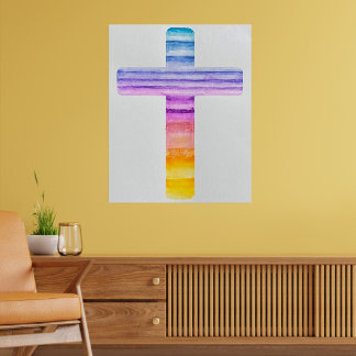 Aquarel Kruis/ Kruis Kunst/ Christelijke Kunst/ Je Poster