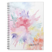 Aquarel Kunst Aanval Aangepaste Handtekening Notitieboek (Voorkant)