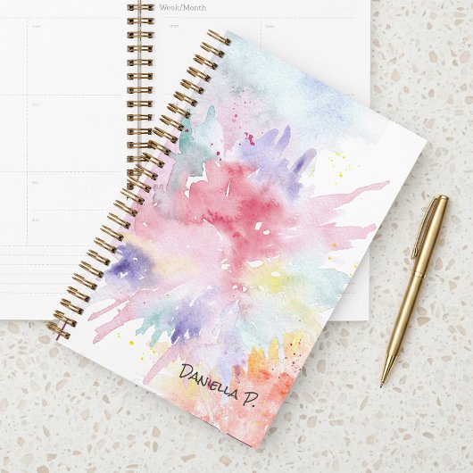 Aquarel Kunst Aanval Aangepaste Handtekening Ondat Planner