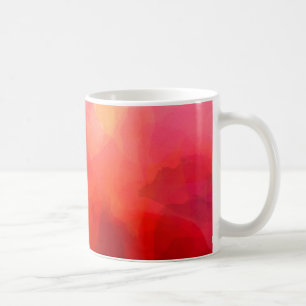 Aquarel Kunst in Rood, Oranje en Geel Koffiemok
