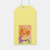 Aquarel kunst phoenix harten liefde symbool vrijhe cadeaulabel (Achterkant)