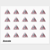 Aquarel Kunst Roze Rode Rozen Lege Sjabloon Sticker (Vel)