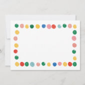 Aquarel Kunst Verjaardagsfeest Dank Je Kaarten (Achterkant)