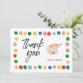 Aquarel Kunst Verjaardagsfeestje Bedankt Kaarten (Staand voorkant)