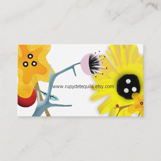 Aquarel kunst visitekaartje (Voorkant)