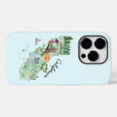 Aquarel Kunstkaart van Californië Case-Mate iPhone Case (Achterkant (horizontaal))