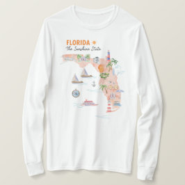 Aquarel Kunstkaart van Californië is vervangen doo T-shirt