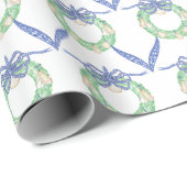 Aquarel Kust Oester Kransen Cadeaupapier (Rol Hoek)