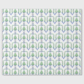 Aquarel Kust Oester Topiary Cadeaupapier (Vlak)