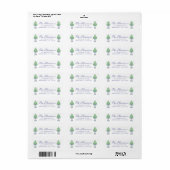 Aquarel Kust Oester Topiary Etiket (Full Sheet)