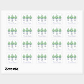 Aquarel Kust Oester Topiary Vierkante Sticker (Vel)