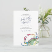 Aquarel Kustkrab Verlovingsfeestje (Staand voorkant)