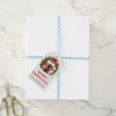 Aquarel Labradors Pups en Kerstkrans Kerstmis Cadeaulabel (Met Touw)