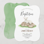 Aquarel lammendoop kaart (Voorkant / Achterkant)