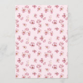Aquarel Landelijke Bloemen Roze Bloos Menu (Achterkant)