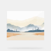 Aquarel landschap achtergrond acryl bord (Voorkant)