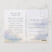 aquarel landschap trouwfoto dank je briefkaart (Achterkant)