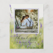 aquarel landschap trouwfoto dank je briefkaart (Voorkant)