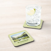 Aquarel Landschapsschilderij van het meer van Butt Bier Onderzetter (Rechterzijde)