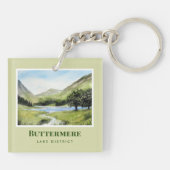 Aquarel Landschapsschilderij van het meer van Butt Sleutelhanger (Achterkant)