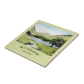 Aquarel Landschapsschilderij van het meer van Butt Tegeltje (Zijkant)