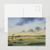 aquarel Landschapsschildering  Briefkaart (Voorkant / Achterkant)