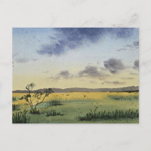 aquarel Landschapsschildering Briefkaart