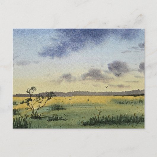 aquarel Landschapsschildering  Briefkaart (Voorkant)