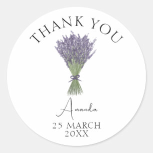 Aquarel Lavendel Bruids Brunch Bedankt Ronde Sticker