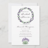 Aquarel Lavendel Bruilofts Uitnodiging (Voorkant)