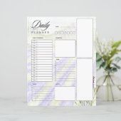 Aquarel lavendelveld dagelijkse planner blad (Staand voorkant)