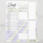 Aquarel lavendelveld dagelijkse planner blad (Voorkant)
