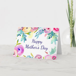 Aquarel lente bloem frame op maat kaart