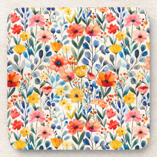 Aquarel Lente Bloemen Achtergrond-99034 Bier Onderzetter