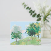 Aquarel Lente Handgetekend Briefkaart (Staand voorkant)