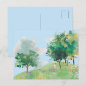 Aquarel Lente Handgetekend Briefkaart (Voorkant / Achterkant)