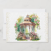 Aquarel Lente Tuinprieel Bruiloft Kaart (Achterkant)