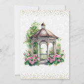 Aquarel Lente Tuinprieel Bruiloft Kaart (Achterkant)