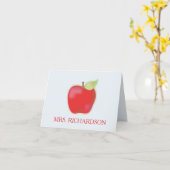 Aquarel Leraar Whimsical Appel Waardering Kaart (Gele Bloem)