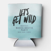 Aquarel Let's Get Wild vrijgezellenfeest Blikjeskoeler (Voorkant)