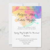 Aquarel leuke bruiloft uitnodiging (Voorkant)